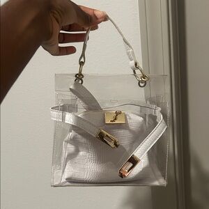 Clear and White  Handbag